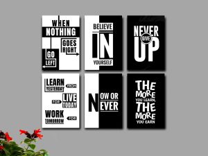 Set of 6 Premium Wall Art Photo Tiles – Modern Home Decor Sets 8x11