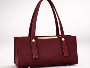 Grace Line Structured PU Leather Tote Bag for Women Black