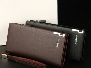 Baellerry Long Wallet for Men & Women – Premium Leather Finish, 12 Card Slots, Zipper Pocket, Large Capacity Stylish Purse