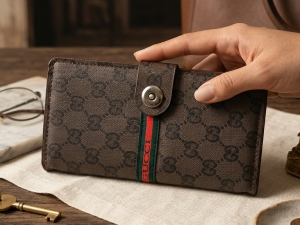 Gucci Long Wallet – Premium Off White & Brown Designer Wallet