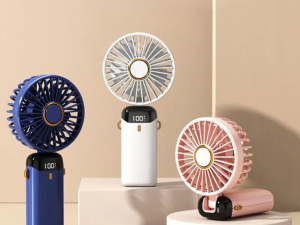 Rechargeable Hand Fan with LED Display | 5 Speed Modes Portable Mini Handy Fan for Kids & School Use