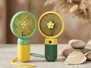 3 Speed Rechargeable Hand Fan – Mini Handy Fan For Kids With Stand (Random Color)