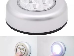 LED Tap Light, Stick on Push Button Touch Lights Battery Powered Lights for Closets, Under Cabinets, Counters, Bright Wireless Night Light Indoor Tap Touch Lamp for Kids