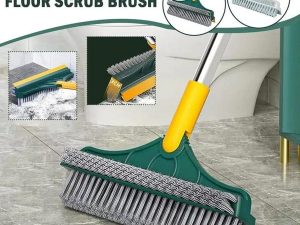 3 In 1 Floor Scrub Brush With Long Handle / Household Cleaning Brush (Random color)