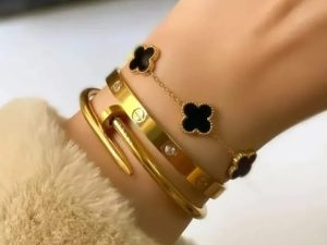 Stainless Steel 3 Piece Bracelet And Bangle Combo